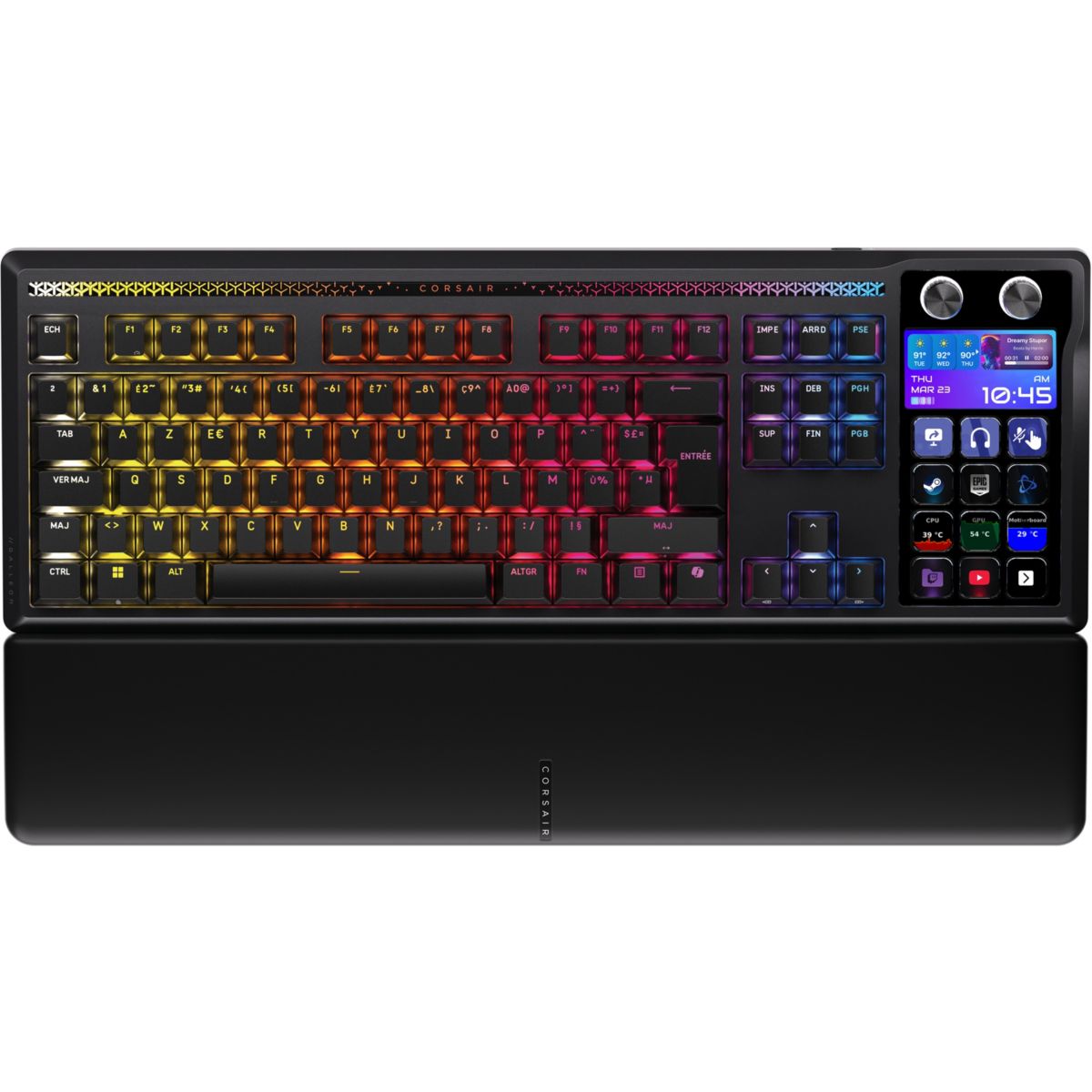 Clavier gamer GALLEON 100 SD intégré Stream Deck couleur unique, CORSAIR