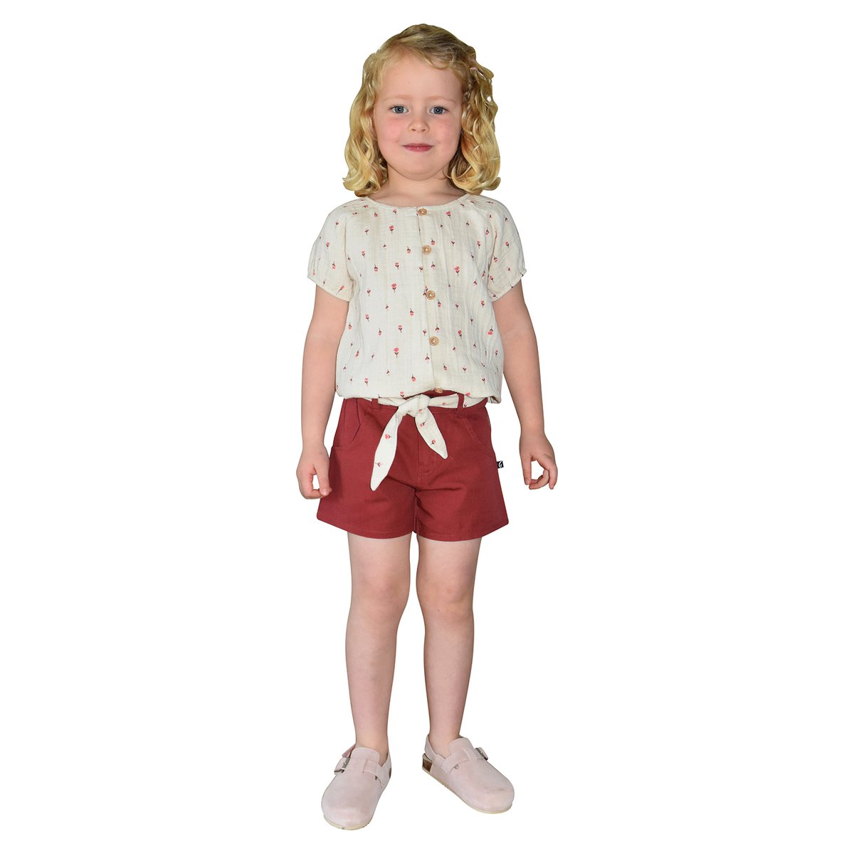 Chemise nicolina manches courtes enfant blanc, SUCRE D'ORGE