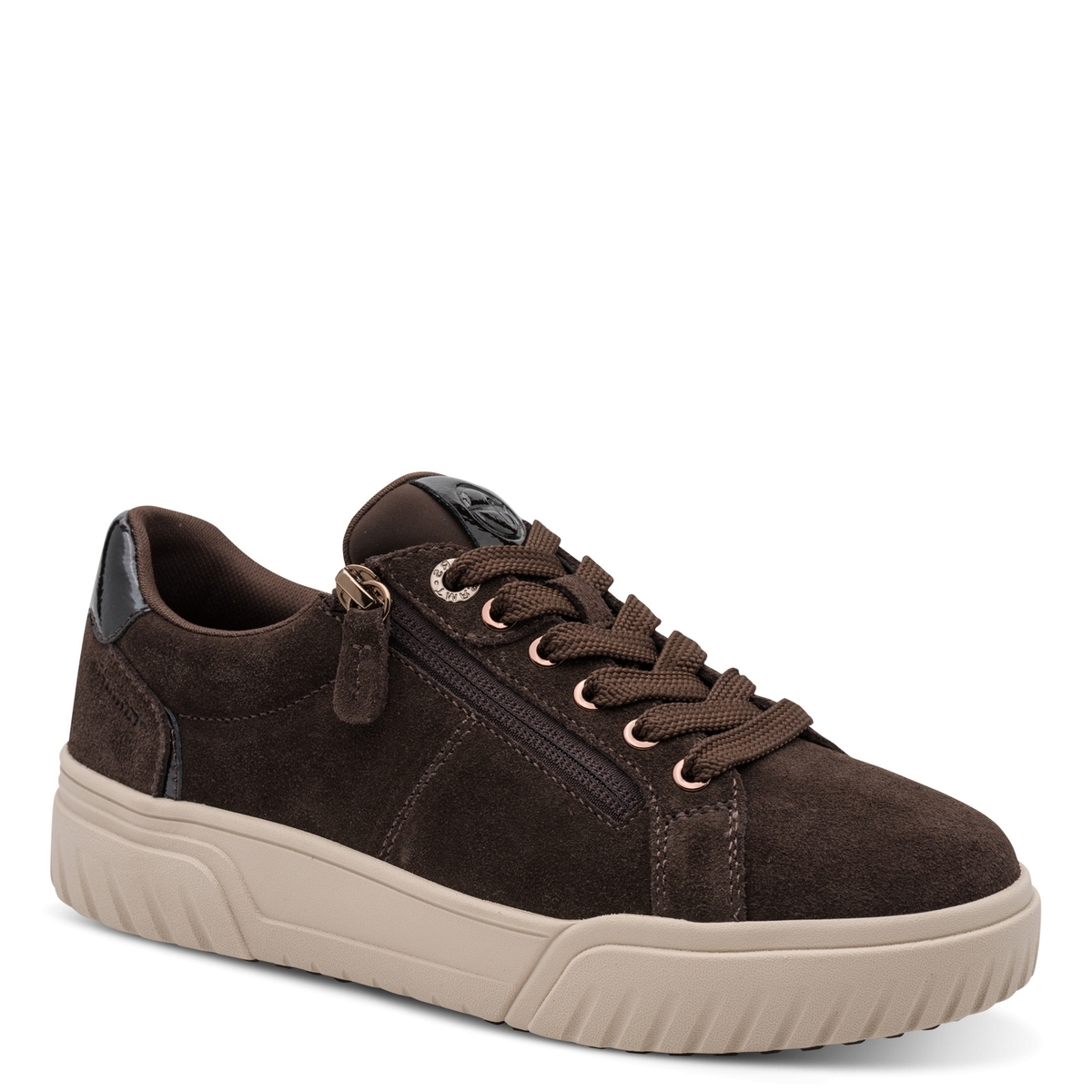 Basket talon bloc marron antilope combiné, TAMARIS