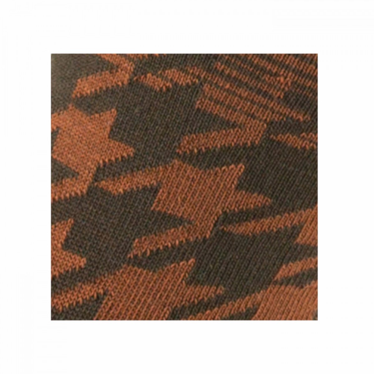 Socquettes en coton motifs pied de coq MADE IN FRANCE marron, KINDY