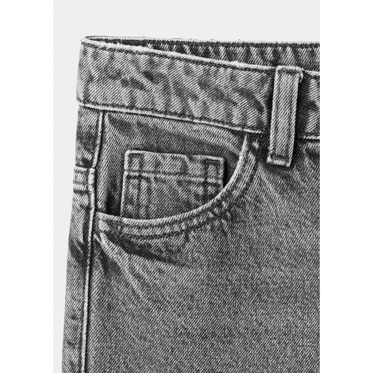 Jean straight fit gris denim, MANGO KIDS