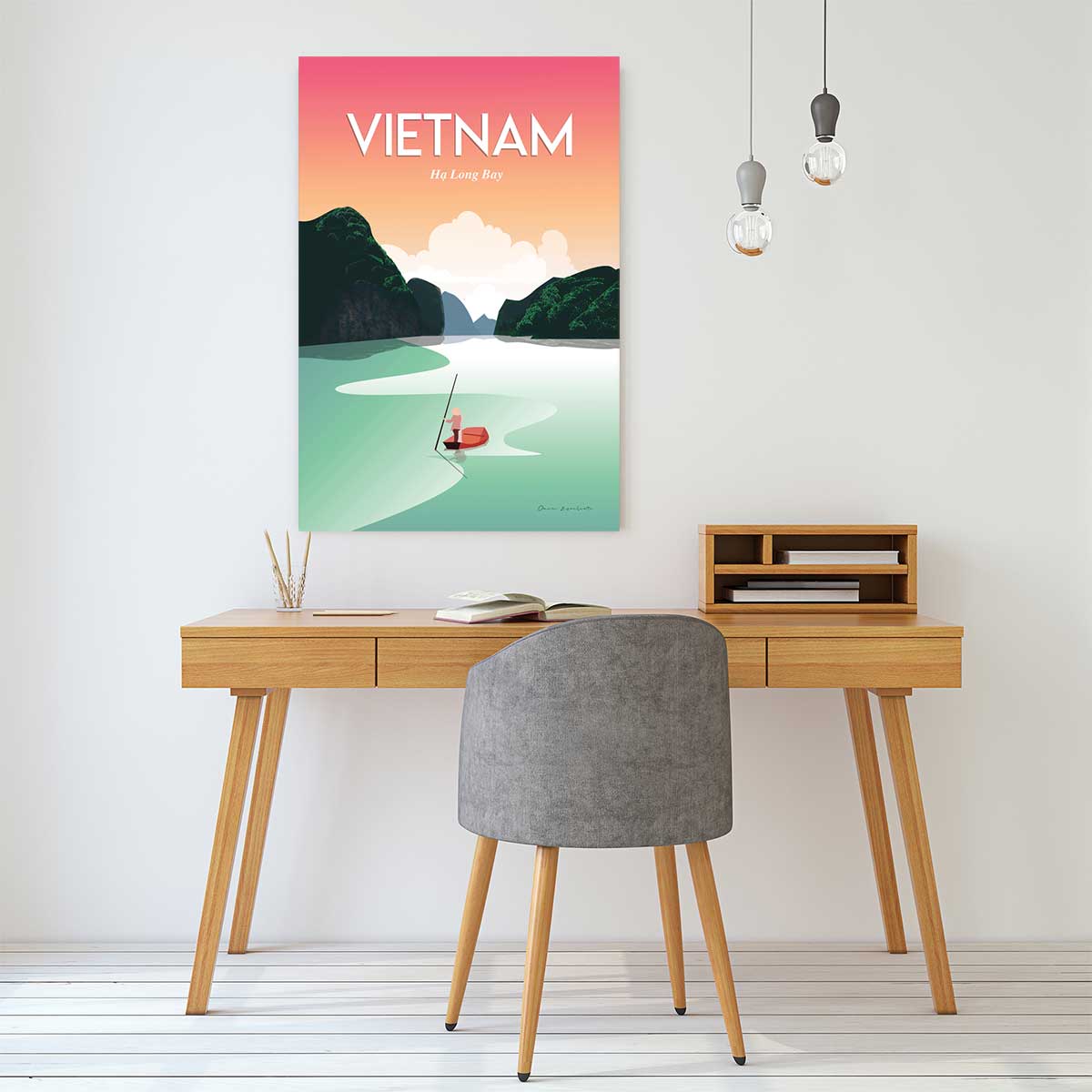 Tableau voyage Vietnam Baie Halong tableau alu dibond, HEXOA