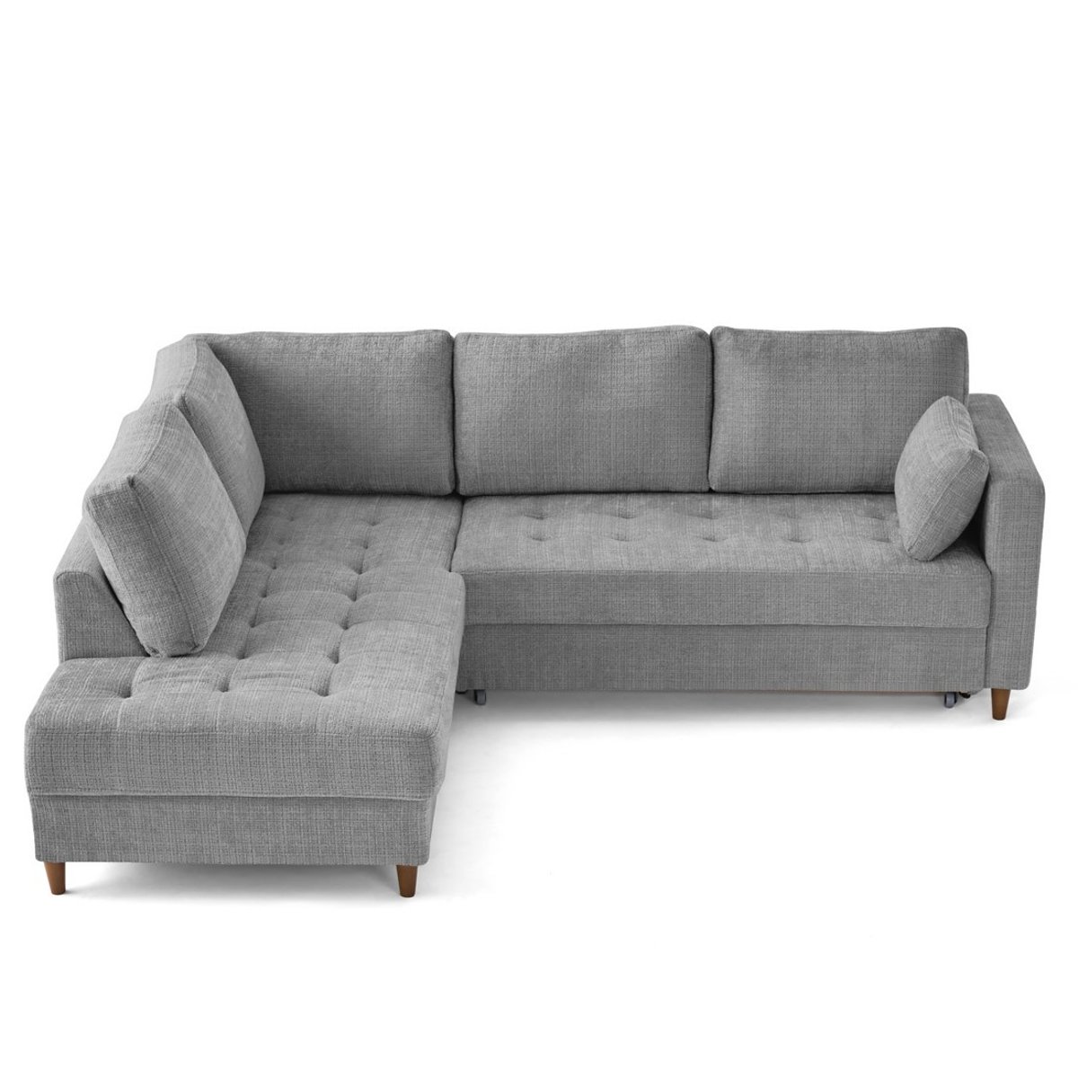 Canapé d'Angle Convertible 5 places - ANNA gris, BEST MOBILIER