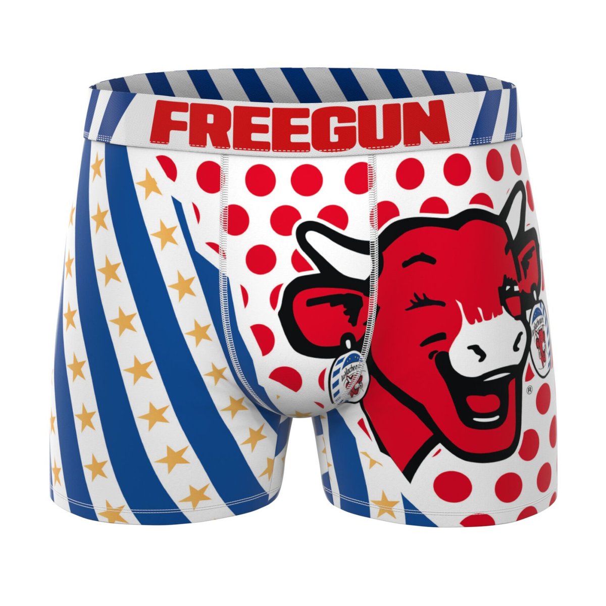 Lot De 3 Boxers Vache Qui Rit rouge/noir/bleu/blanc, FREEGUN