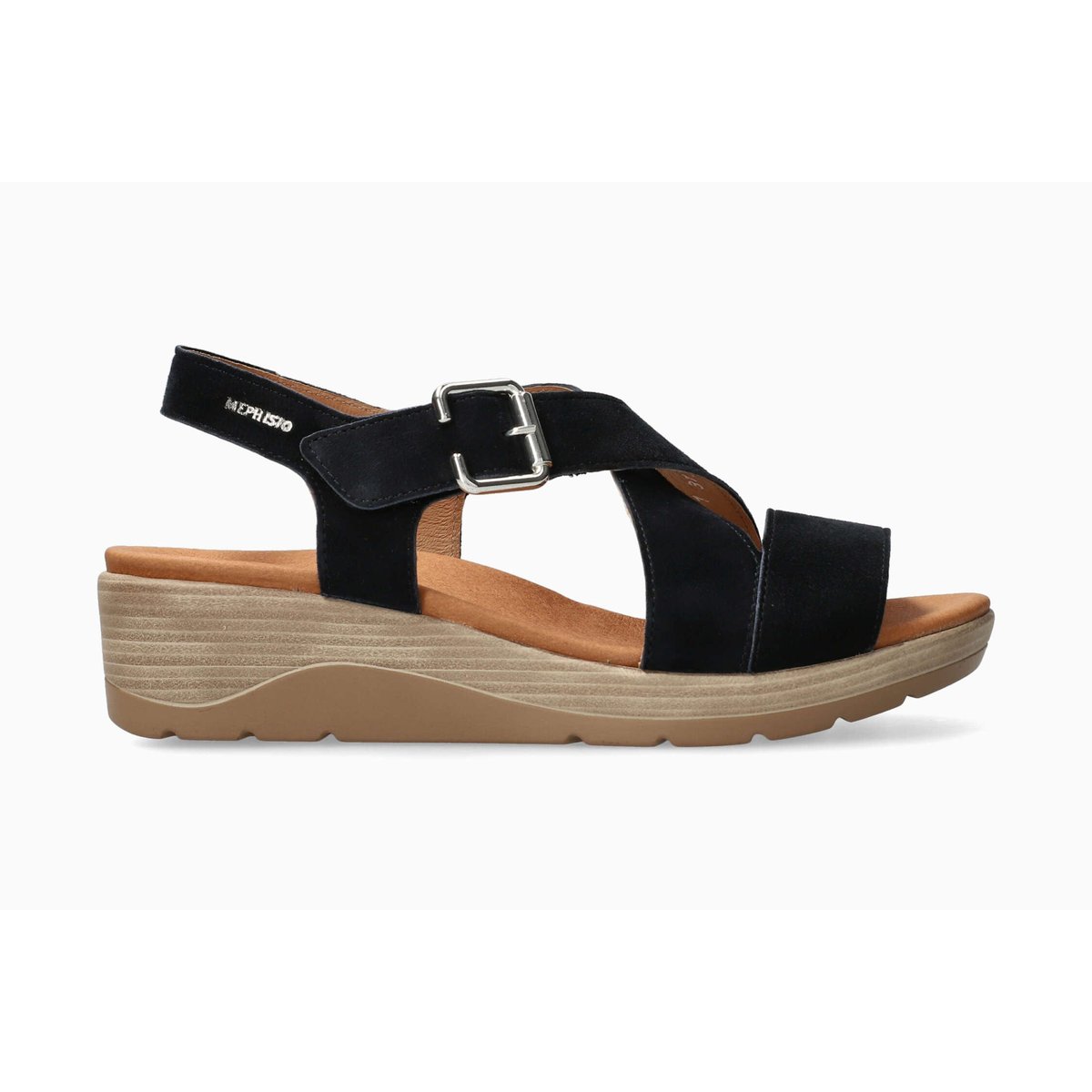 Sandales en cuir CLAUDINE bleu foncé 5144, MEPHISTO