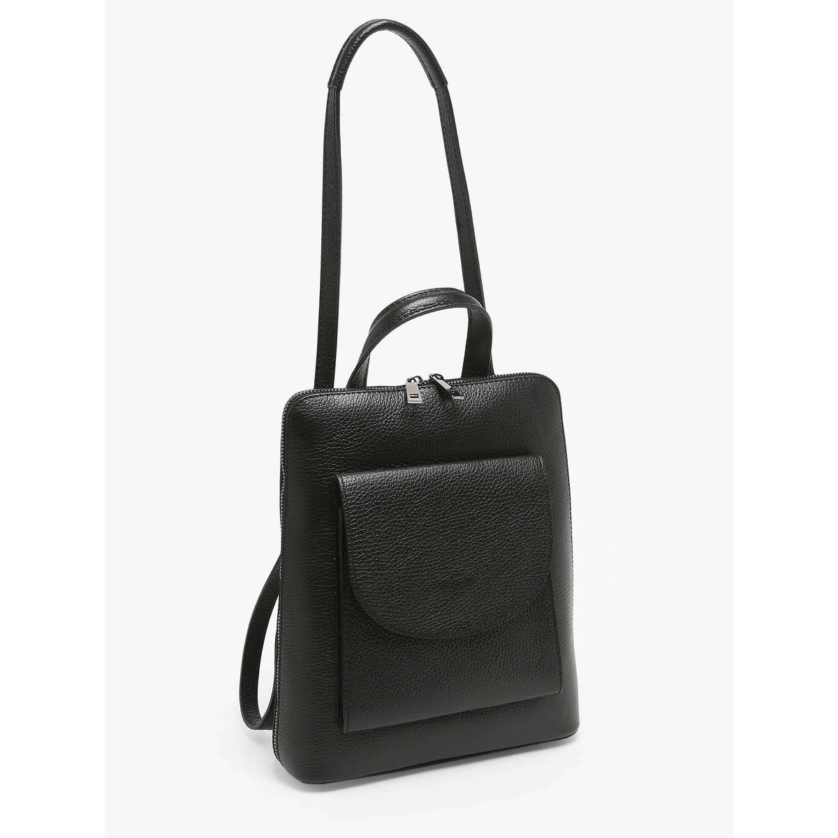 Sac à dos et épaule cuir nero, MILANO