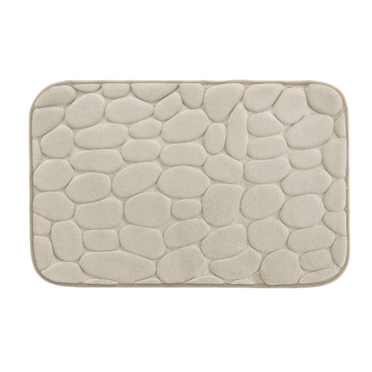 Tapis de bain à mémoire de forme GALET naturel, TOILINUX