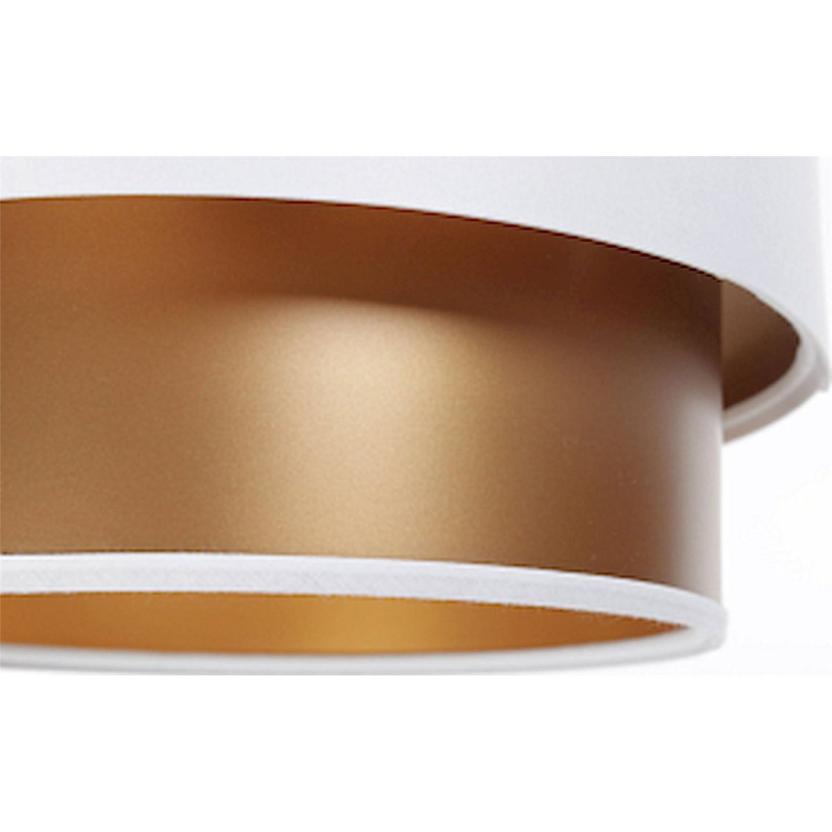 Suspension en tissu, DUO ELLEGANT blanc satin avec intérieur cuivre, BPS KONCEPT