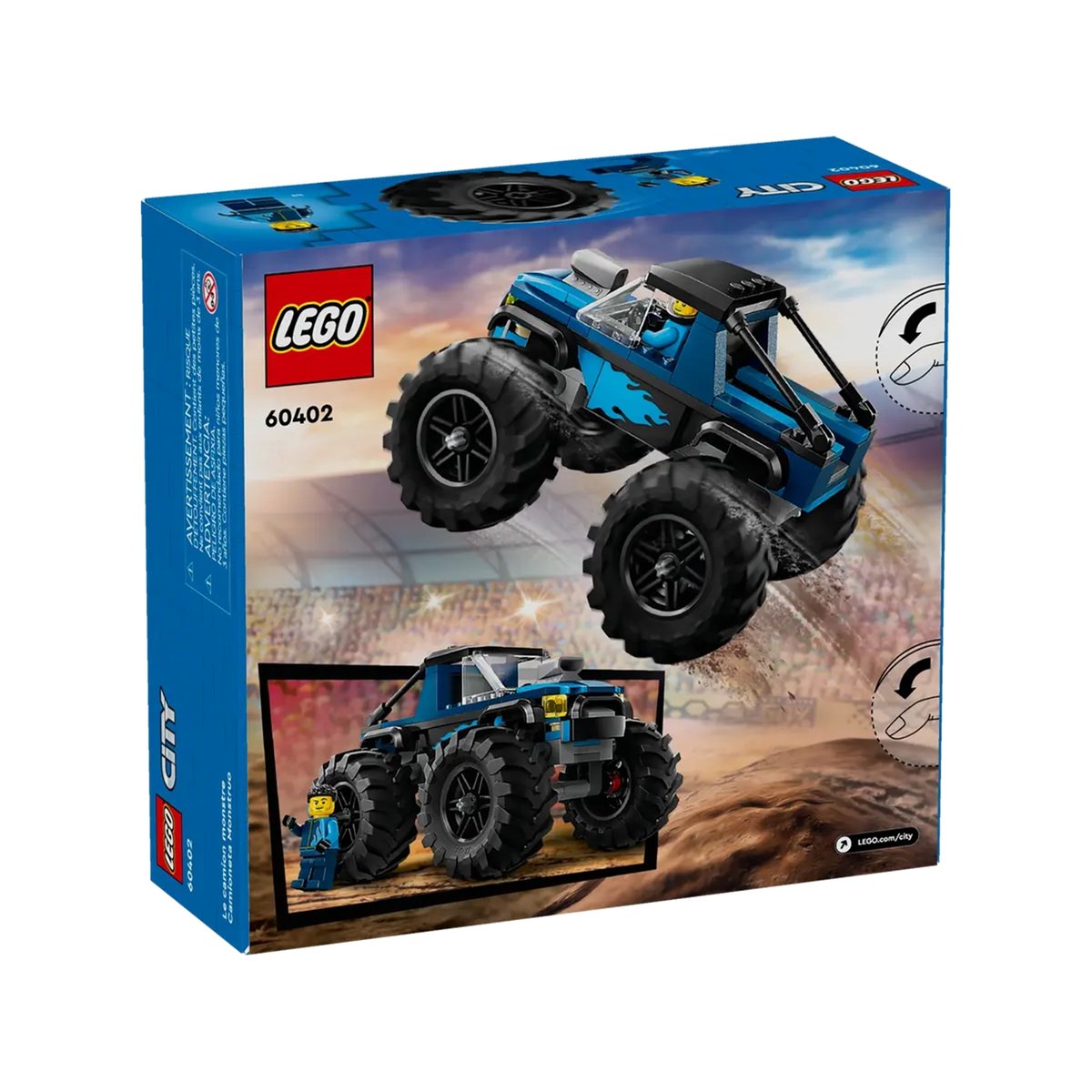 LEGO City - Le Monster Truck bleu - 60402 bleu, LEGO