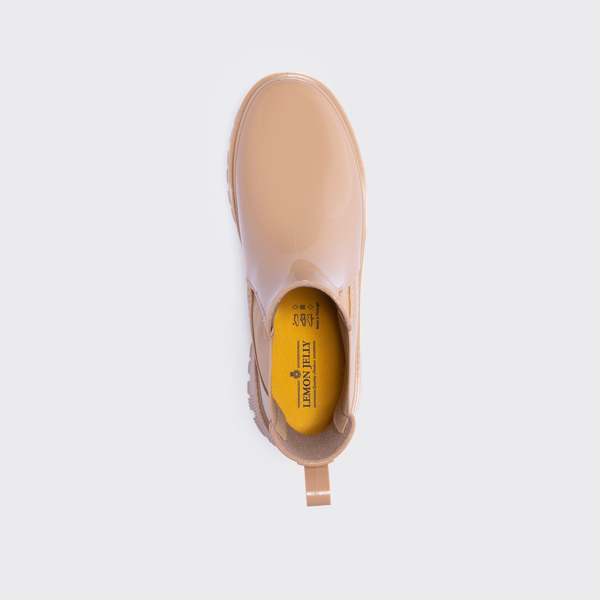 Bottines de pluie avec semelle intérieure respirable PEACHY sable, LEMON JELLY