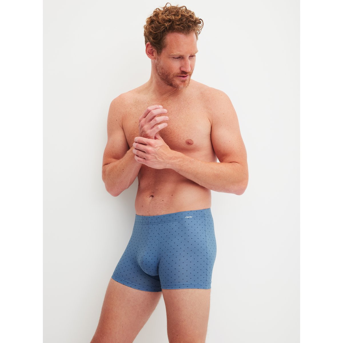 Boxer brief Coton COTTON CODE DESIGN bleu couronne, CALIDA