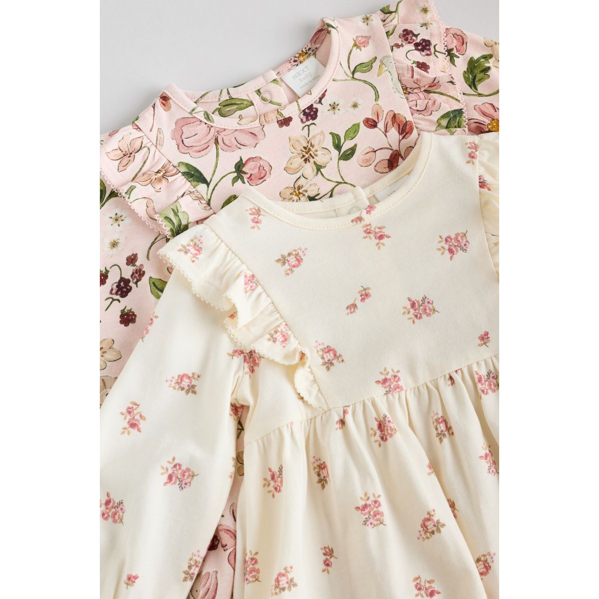 Robe en jersey bébé, lot de 2 motif floral rose/crémeux crème, NEXT