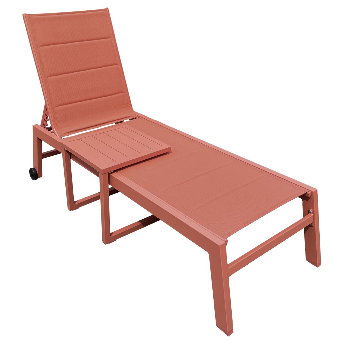 Bain de soleil et table d'appoint, BARBADOS terracotta, HAPPY GARDEN