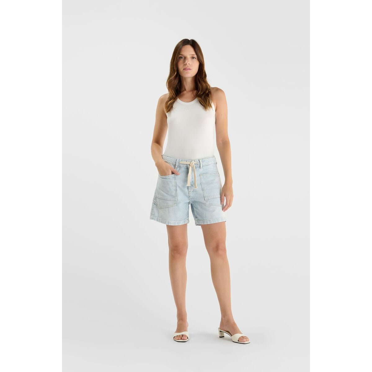 Short en jeans MADO blue / white, LE TEMPS DES CERISES
