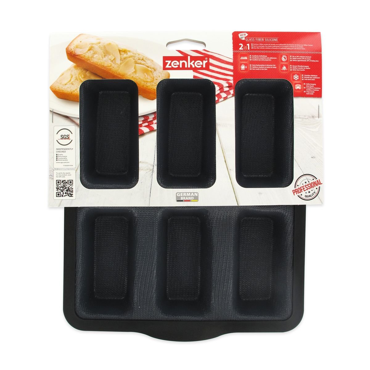 Moule 6 financiers gris,noir, ZENKER
