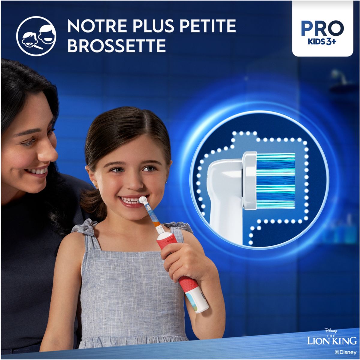 Brosse à dents électrique Vitality Pro Kids Roi Lion + étui de voyage couleur unique, ORAL B