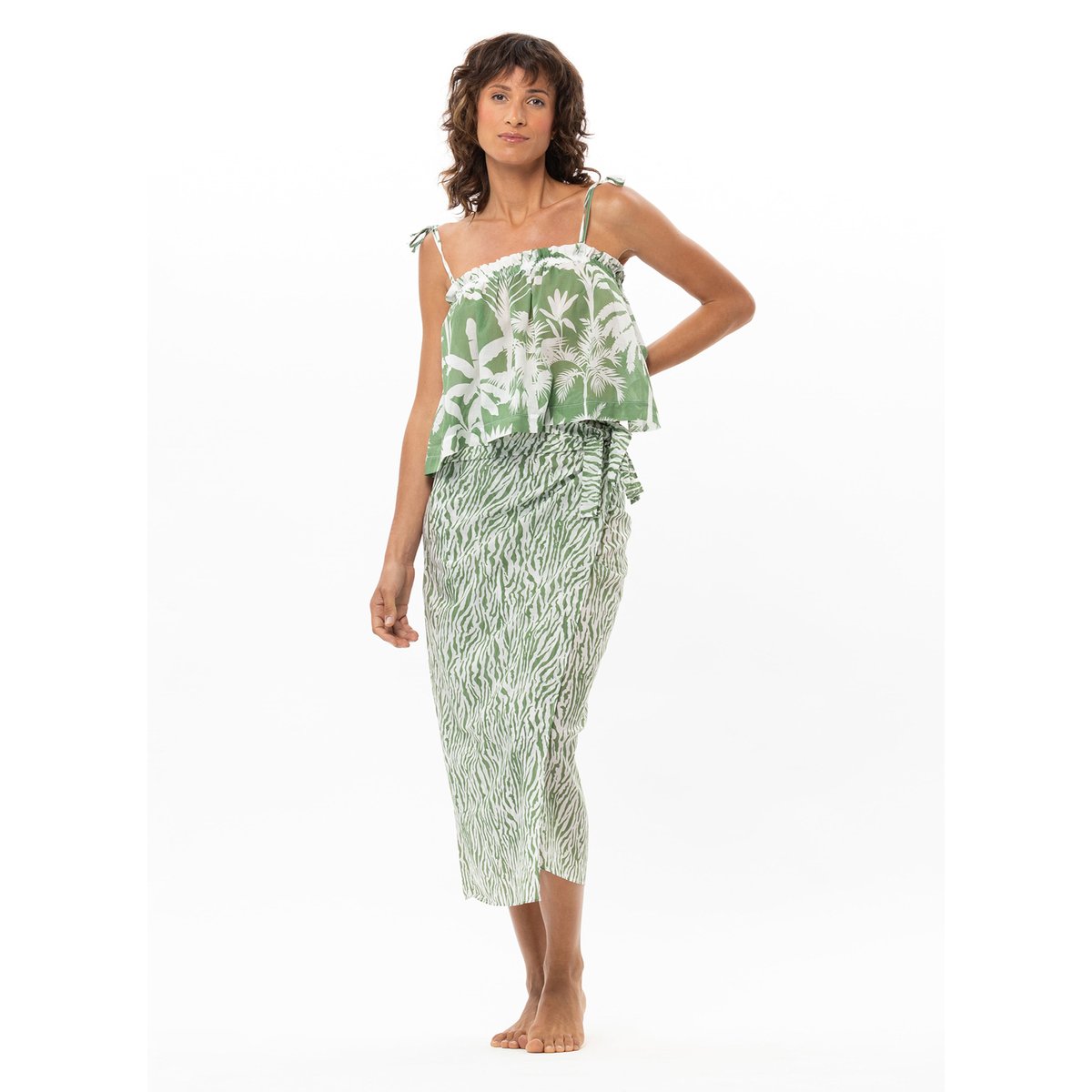 Paréo en voile de coton BRONZETTE 290 multicolore, LE CHAT