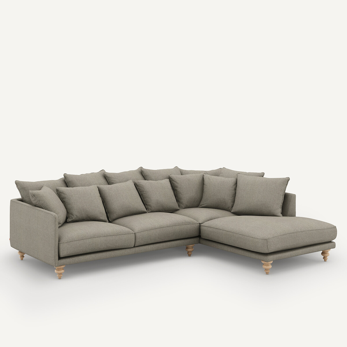 Ecksofa Lazare, Tweed-Optik natur/hellgrau, AM.PM