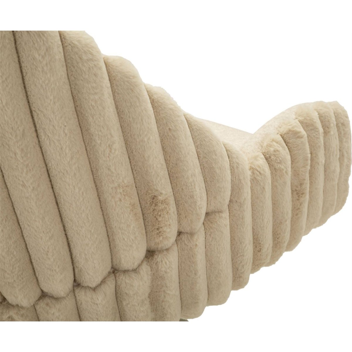 Lot de 2 chaises enveloppantes capitonnées MODERN crème, RECOLLECTION