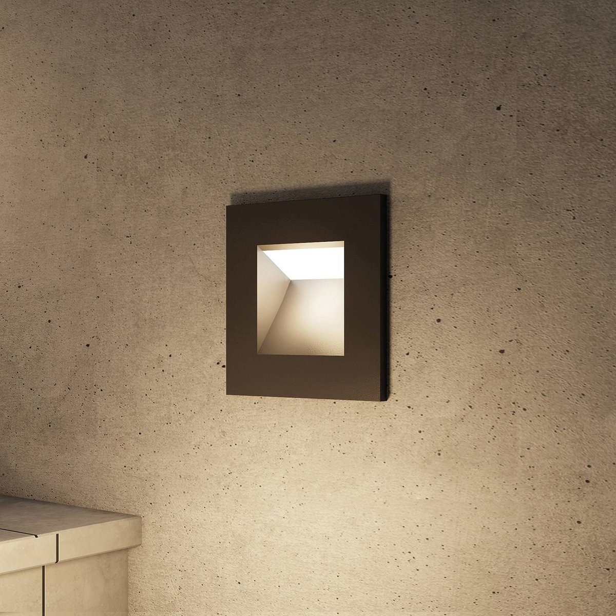 Applique extérieure en aluminium moderne noir, ARCCHIO