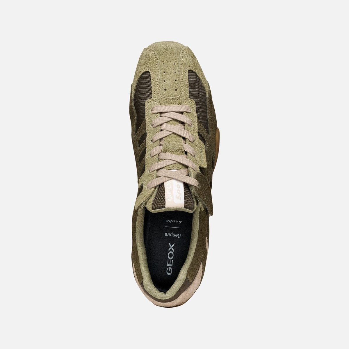 Baskets U SNAKE vert sauge/vert militaire, GEOX