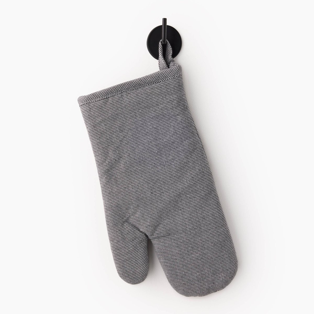 Moufle de cuisine, 16x33cm, coton noir, MONOPRIX