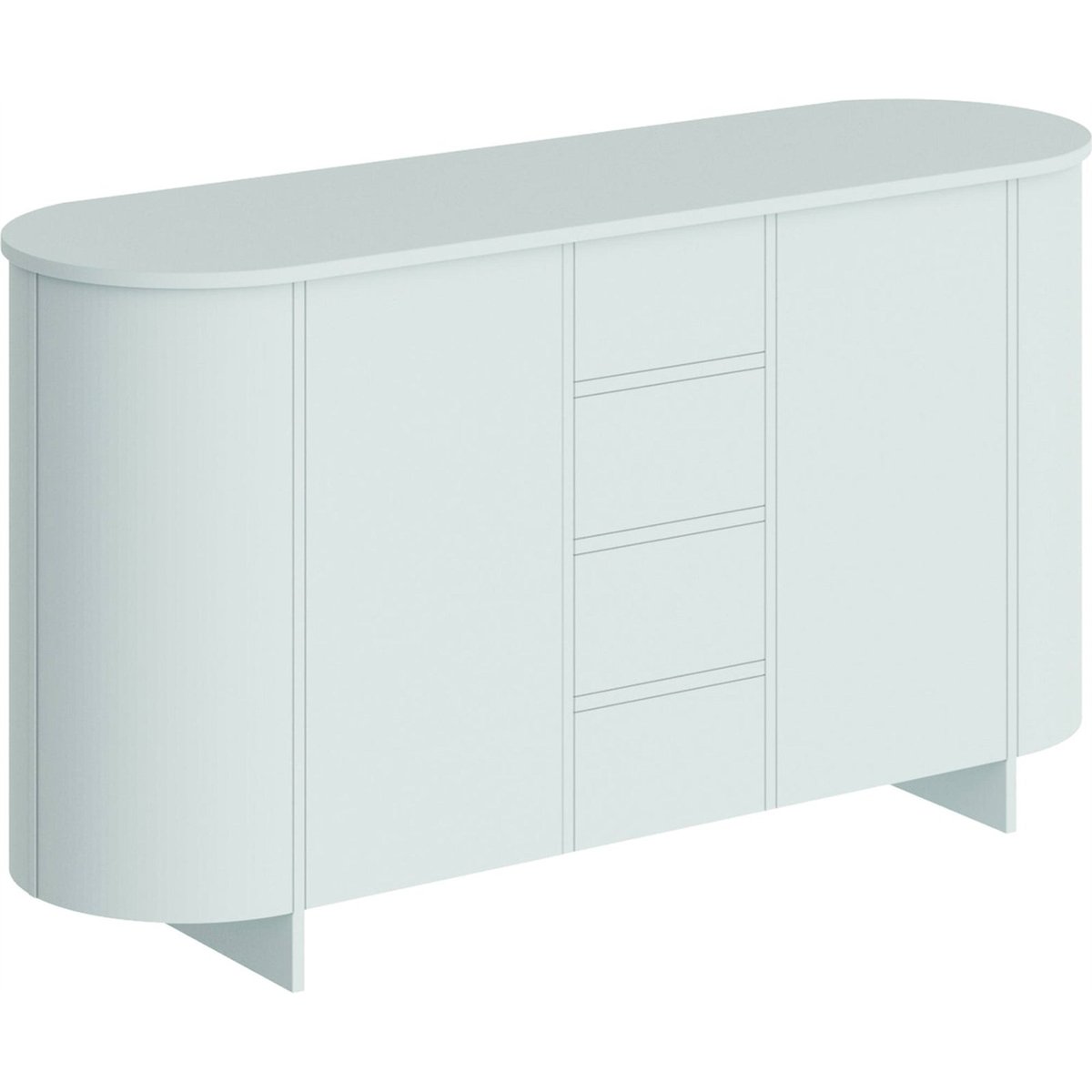 Commode 2 portes 4 tiroirs REFLICY cachemire, RECOLLECTION