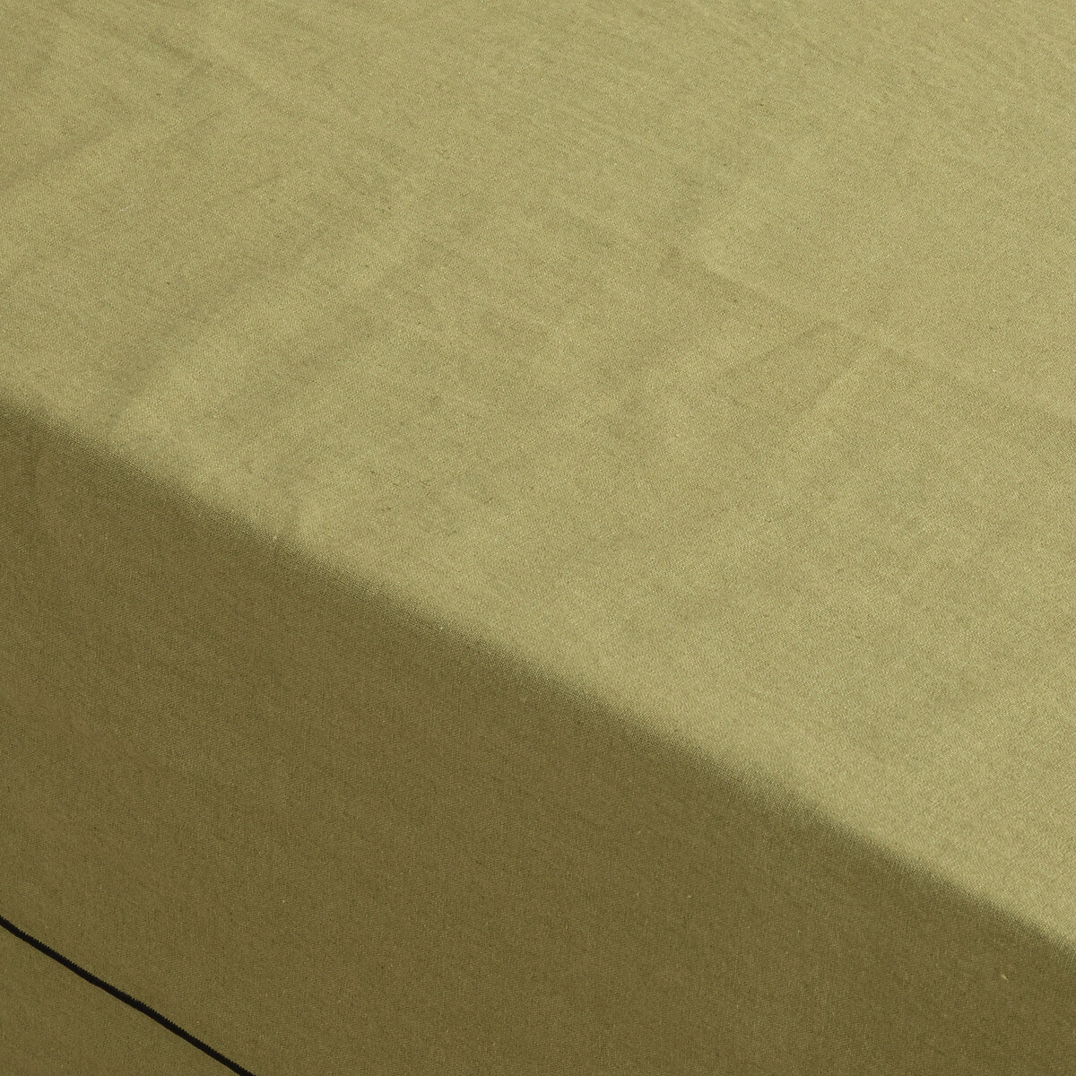 Nappe lin/coton lavé Métis Bourdon vert pesto, LA REDOUTE INTERIEURS