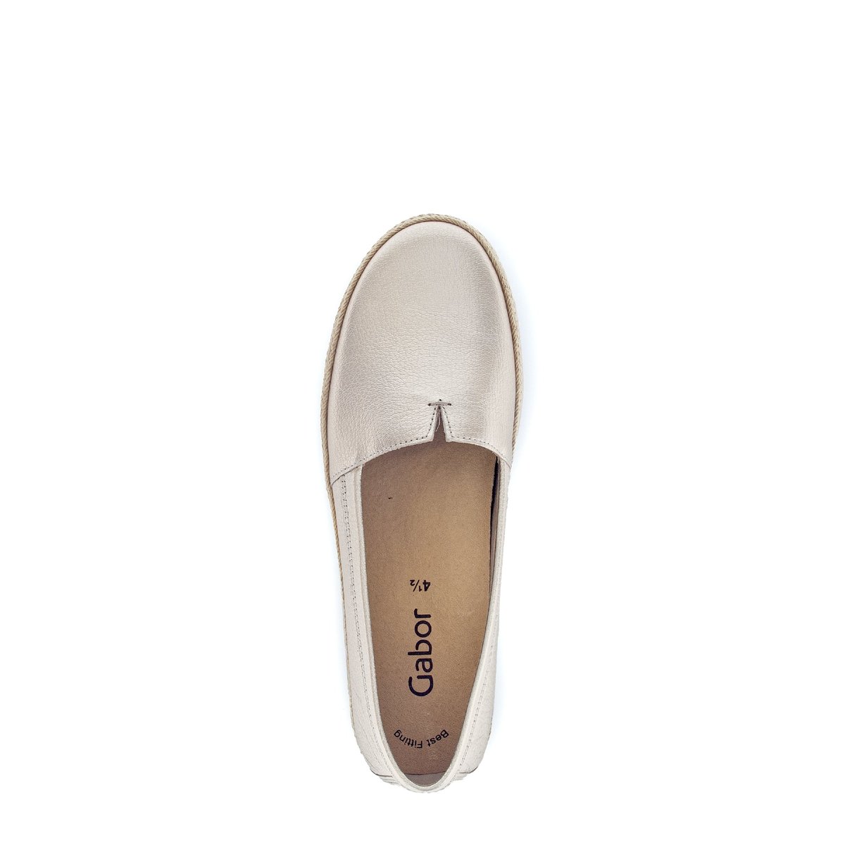 Mocassins en  à talon compensé doré, GABOR