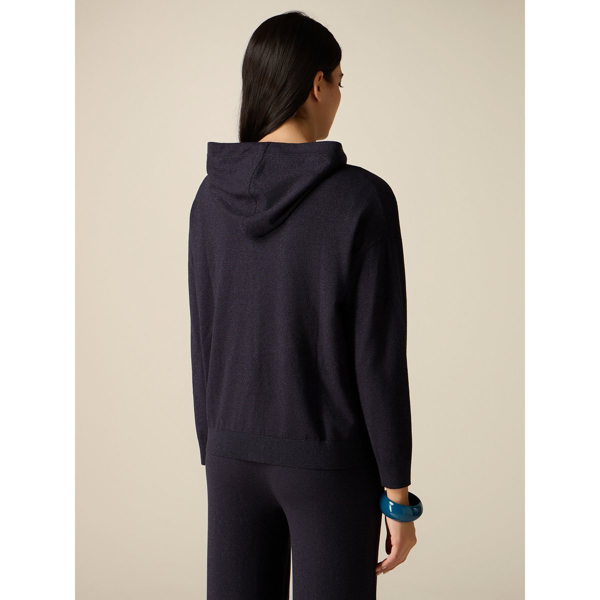 Sweat à capuche bleu, OLTRE