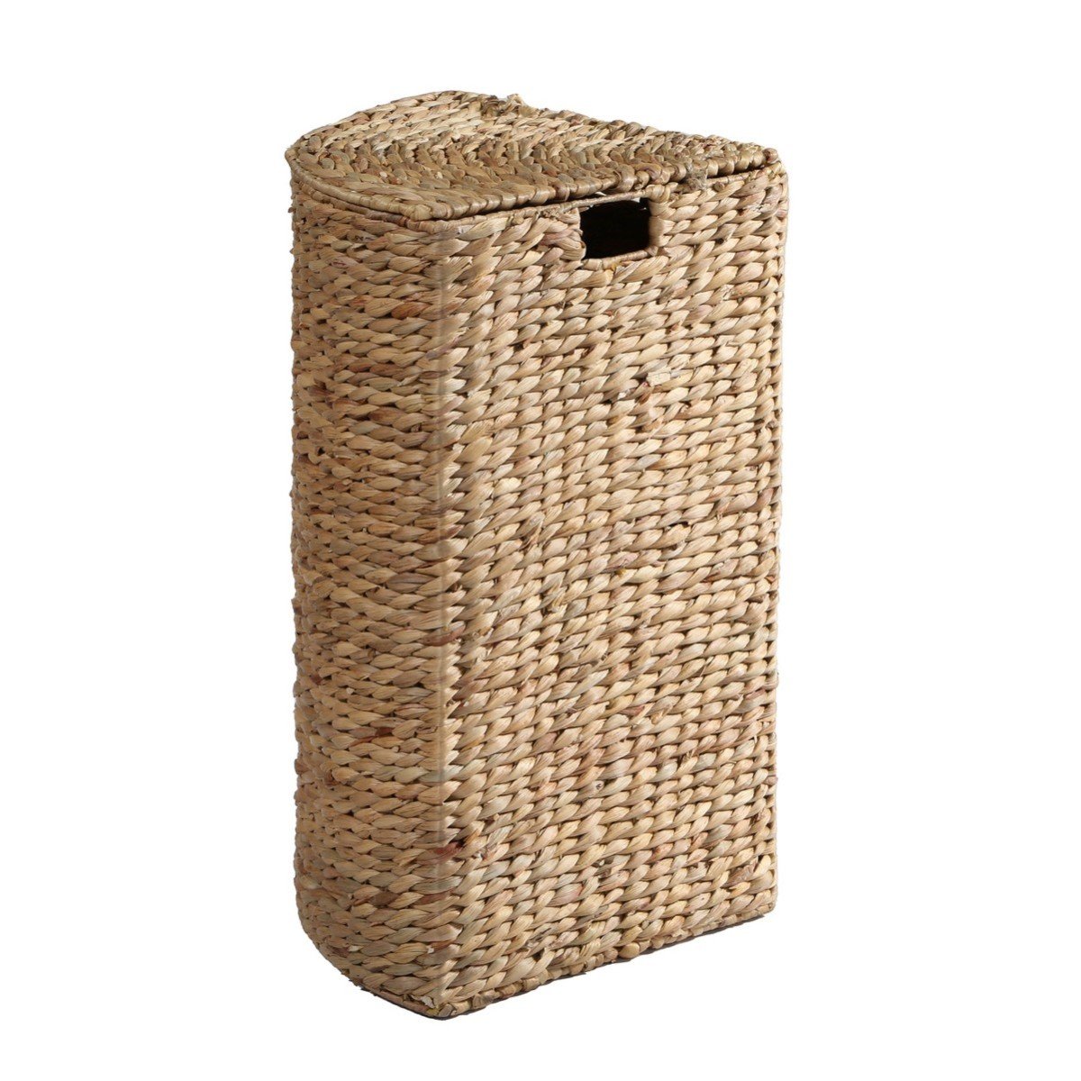 Panier à Linge d'Angle en Jacinthe d'Eau - H66 cm bois clair, CALICOSY