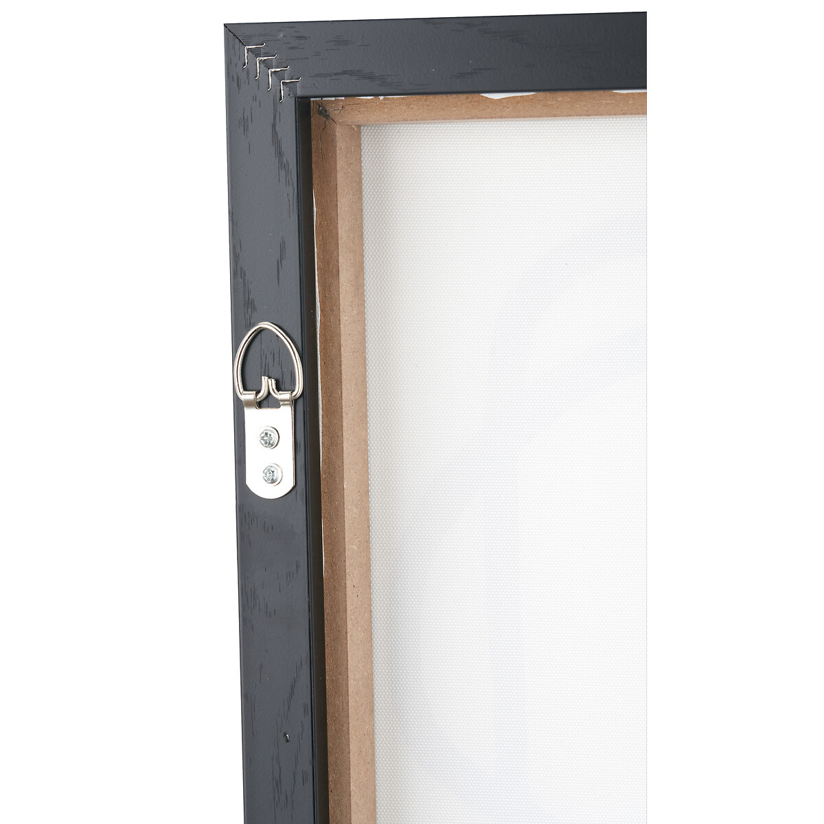 Set of 2 60 x 40cm Black Squiggle Print Canvases with Black Frames black/white, ÉDITÉ