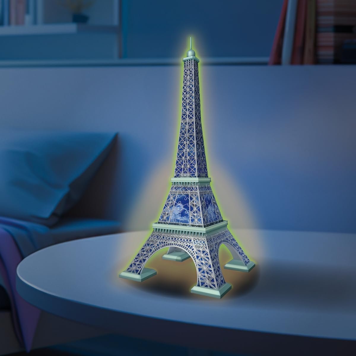 Puzzle 3D Building - Tour Eiffel phosphorescente multicolore, RAVENSBURGER