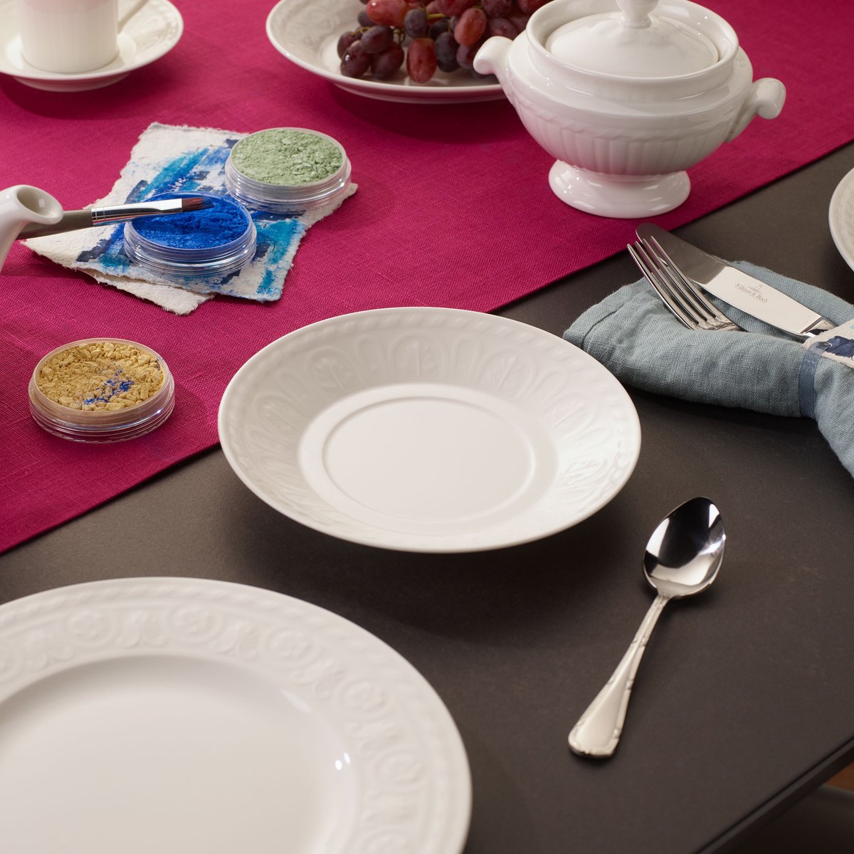 Soucoupe Tasse Petit-Déjeuner/Bouillon CELLINI blanc, VILLEROY & BOCH