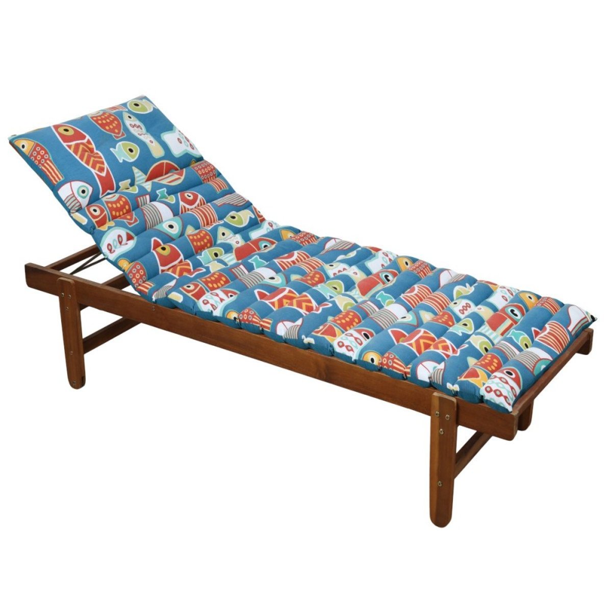 Coussin De Bain De Soleil 60x180  Color Fish bleu, DECORATIE