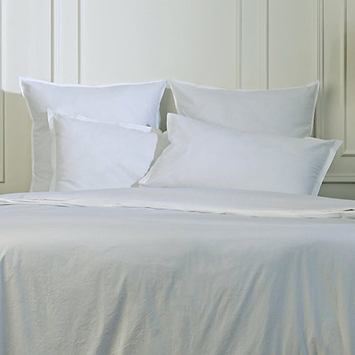 Housse de couette percale de coton NINA blanc, FEBRONIE