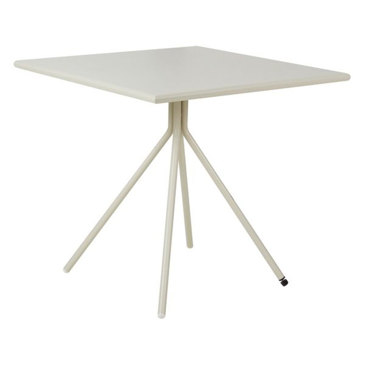 Table de jardin carrée 80cm pied central métal OPUS beige, ZAGO