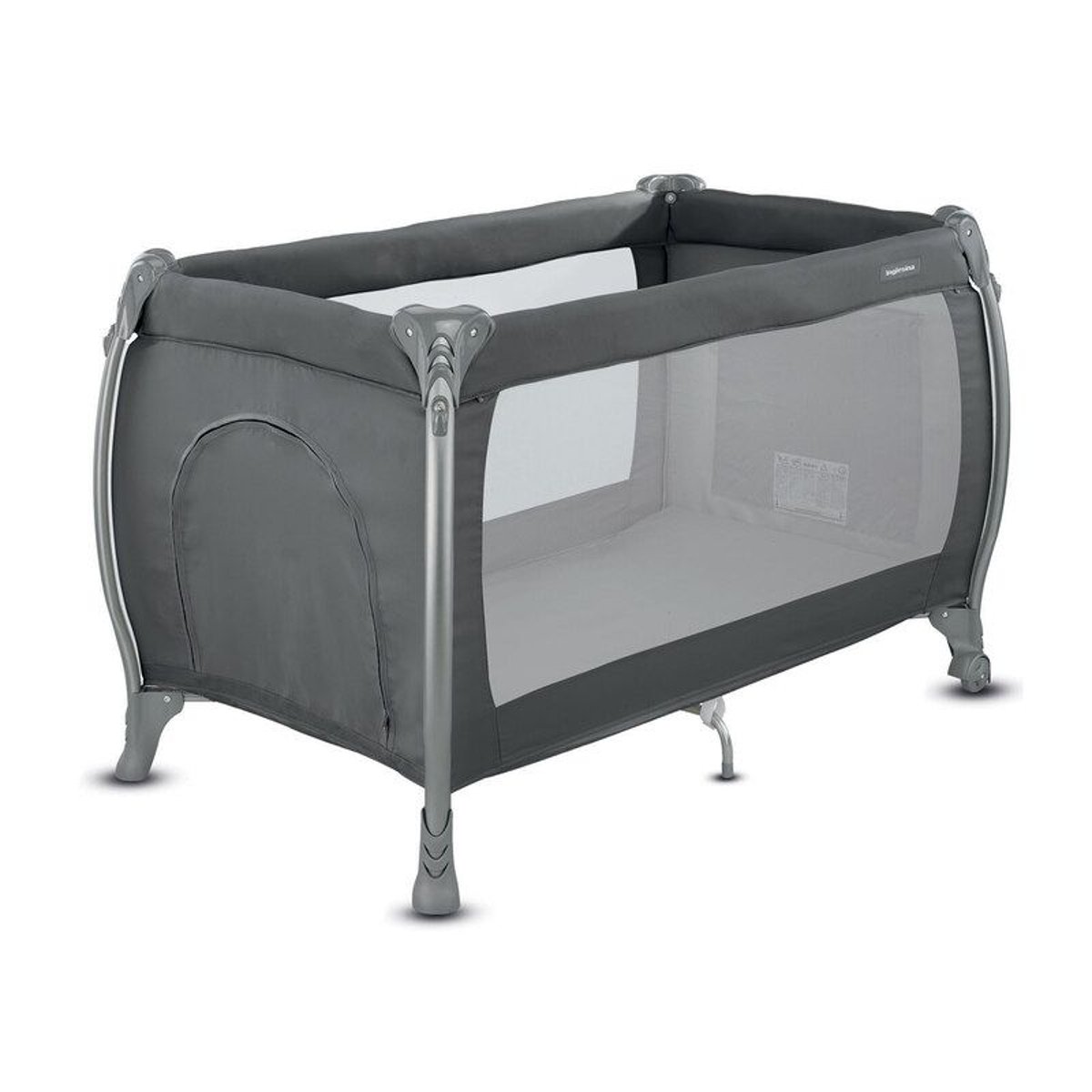 Lit de voyage Lodge Grey couleur unique, INGLESINA