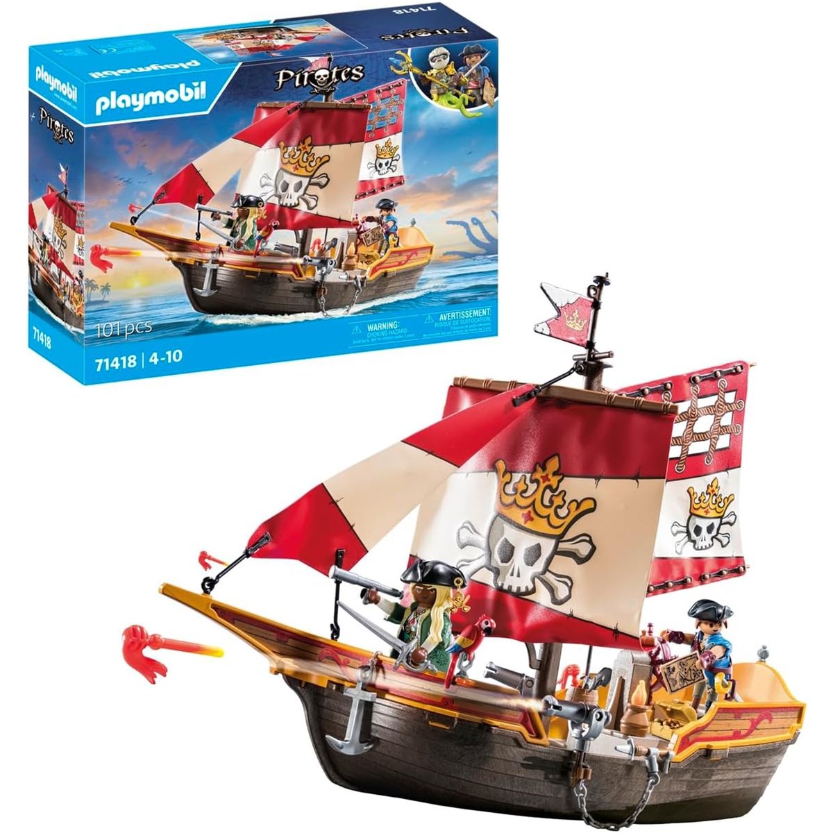 Chaloupe des pirates multicolore, PLAYMOBIL