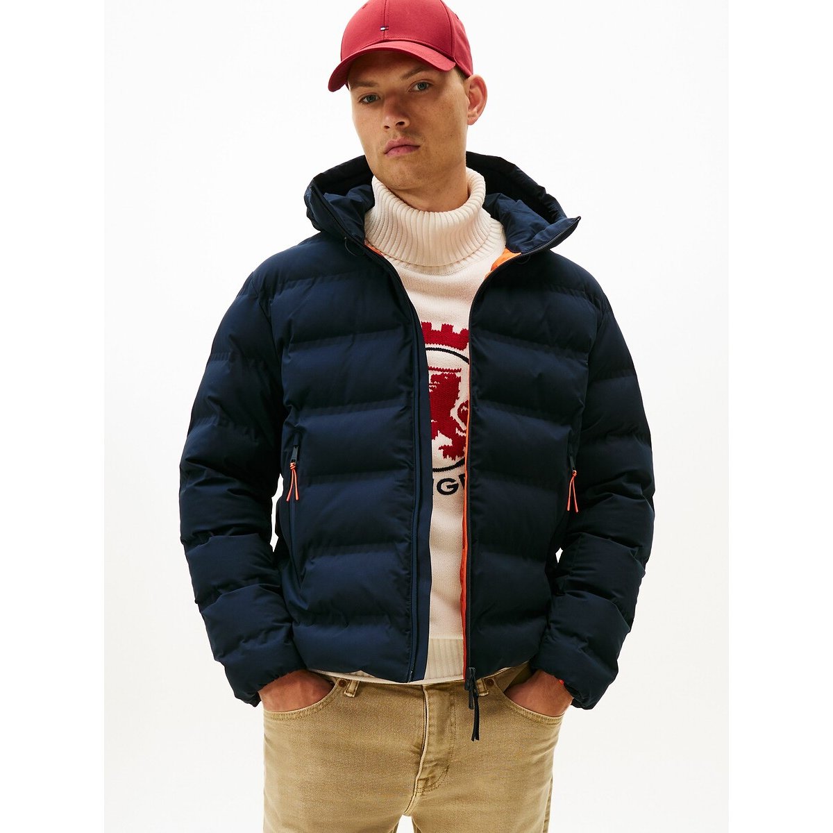 Hooded Padded Jacket navy blue, TOMMY HILFIGER