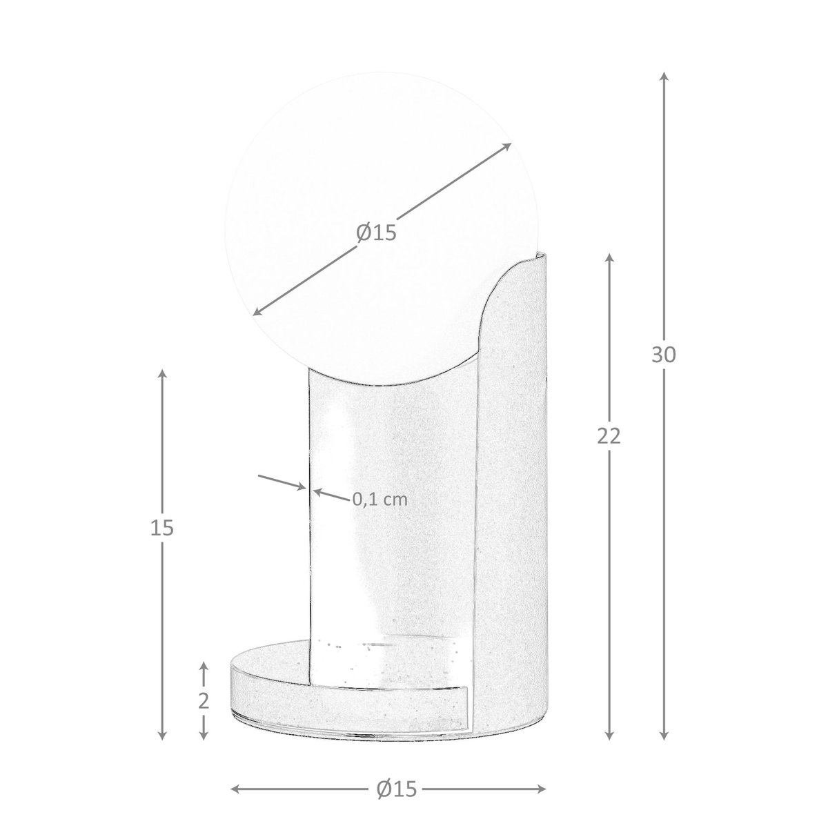 Lampe de table en verre et acier noir | blanc, ANGEL CERDA