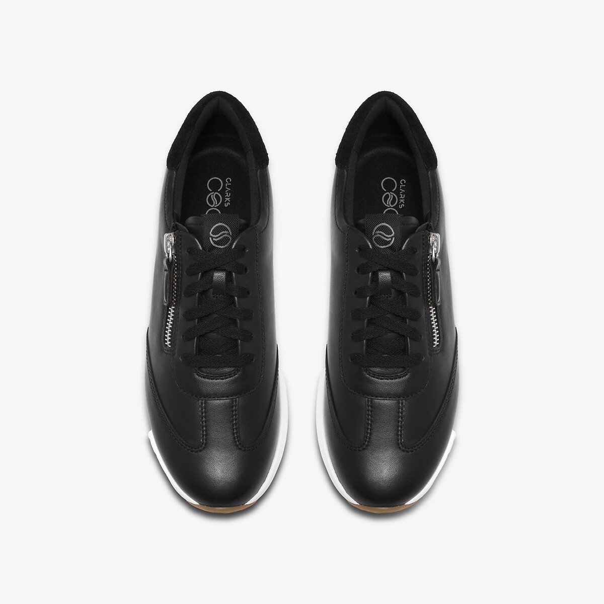 Baskets en cuir, zippées, CODE R RUN noir, CLARKS