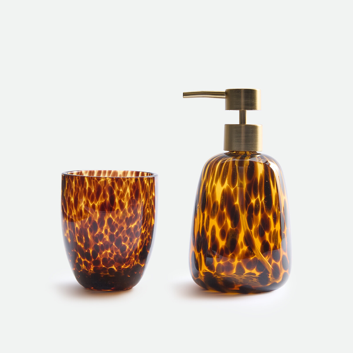 Set de baño de vidrio ámbar, FAUVITA marrón, LA REDOUTE INTERIEURS