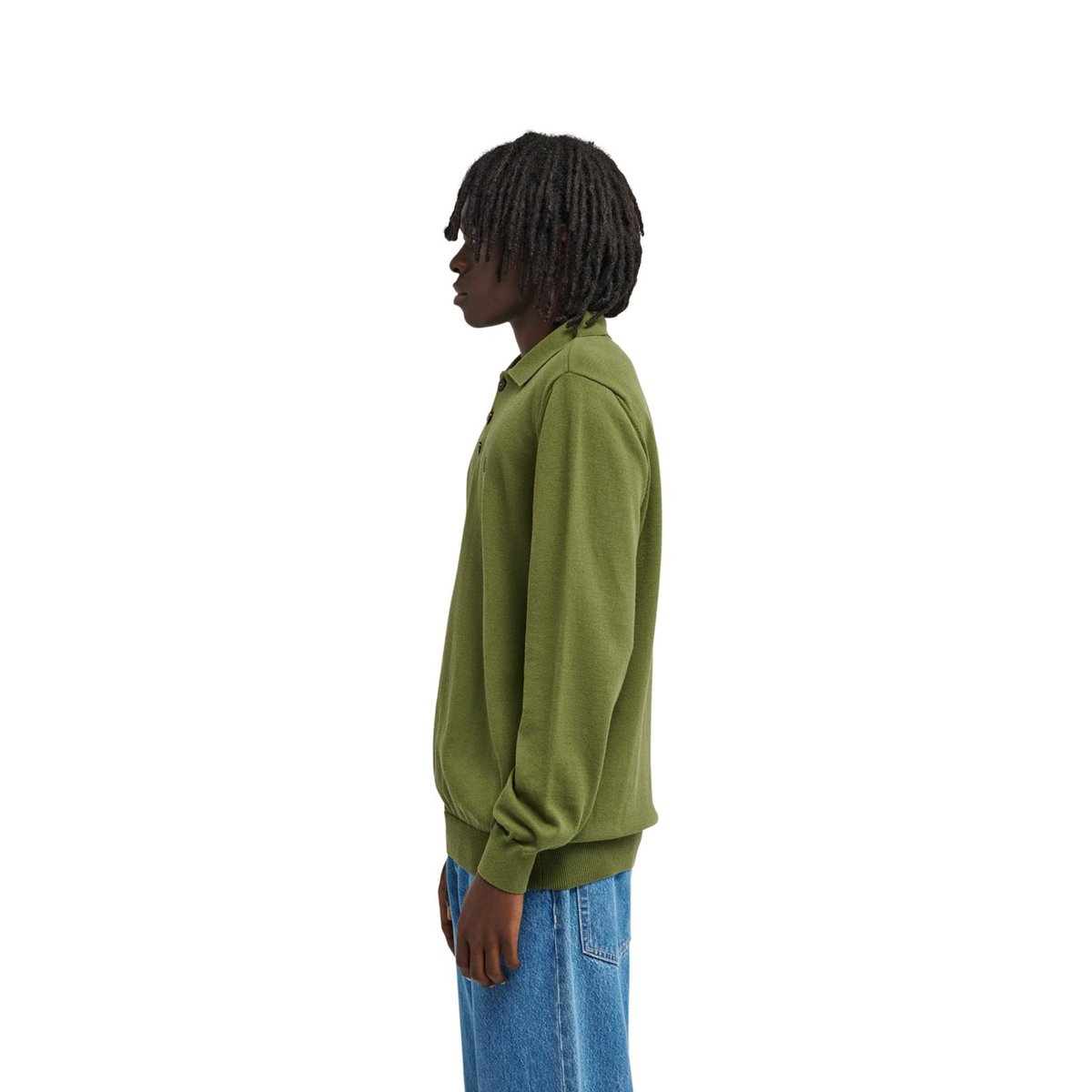 Polo manches longues ICON EMBROIDERY vert bronze green, ELEMENT
