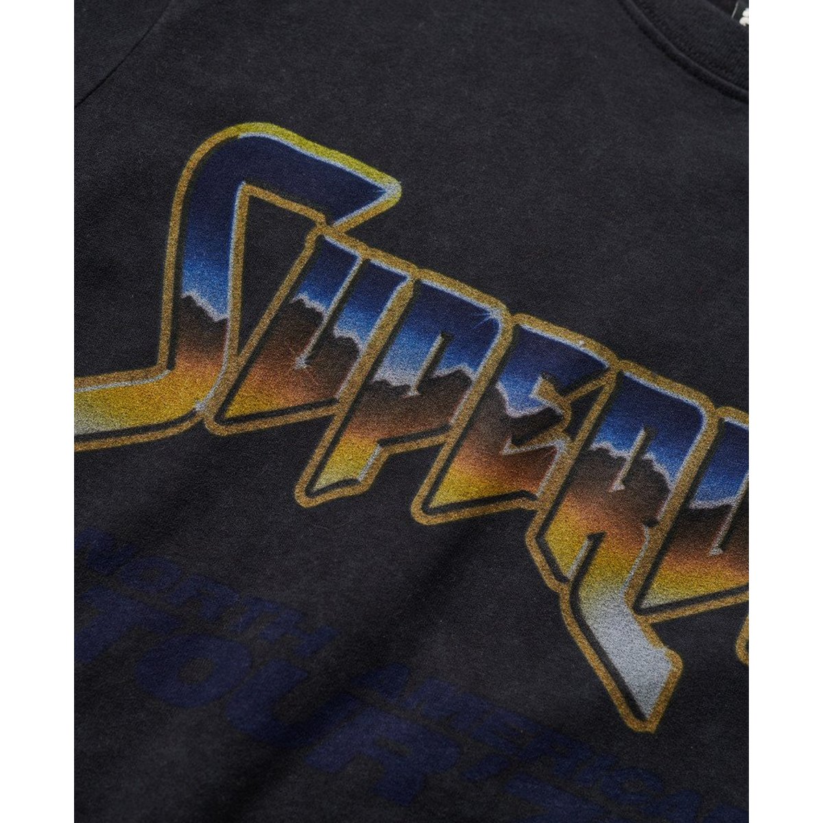 T-shirt à motif groupe de rock noir, SUPERDRY