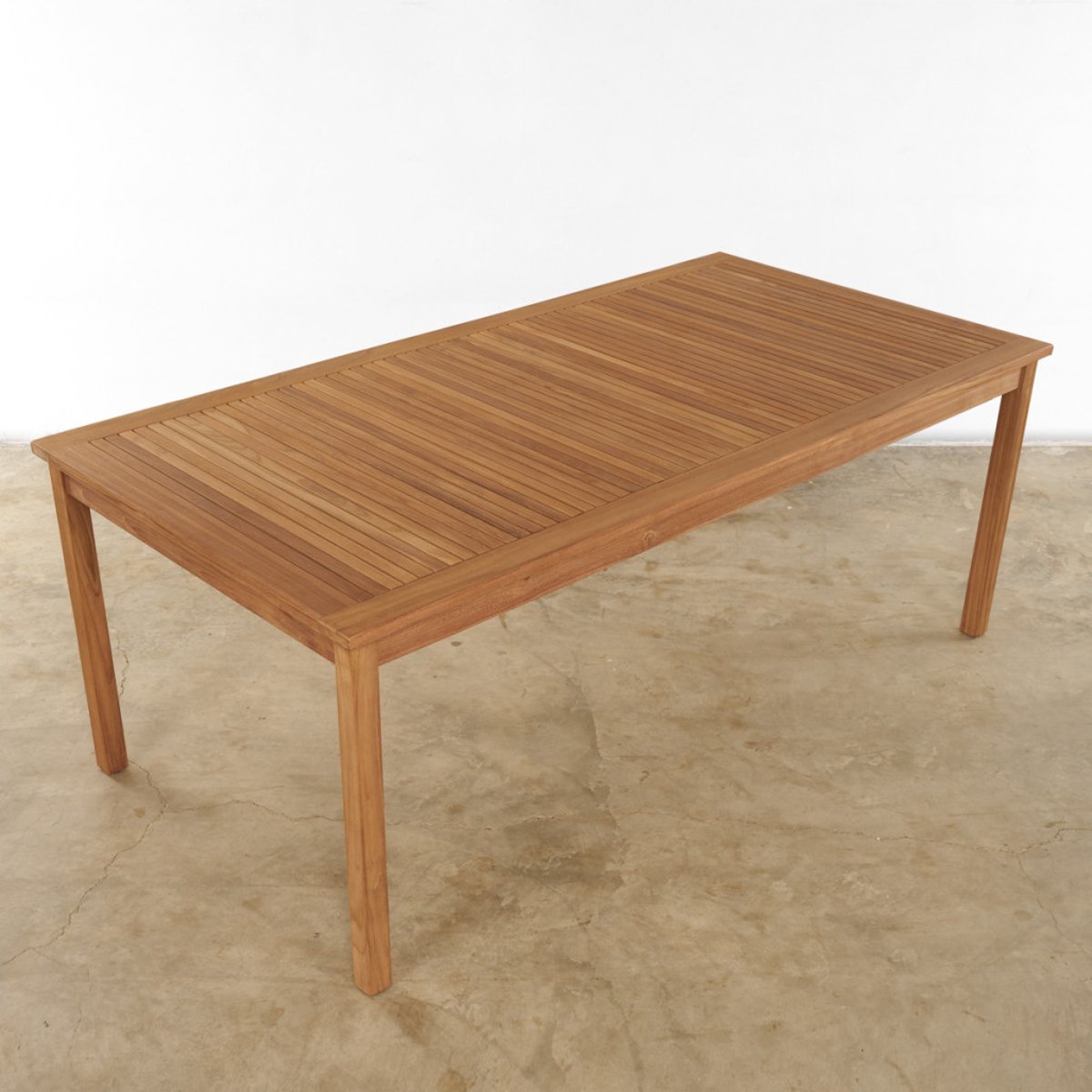Ensemble table de jardin en teck Frida 200 et 6 chaises Tosca naturel, WANDA COLLECTION