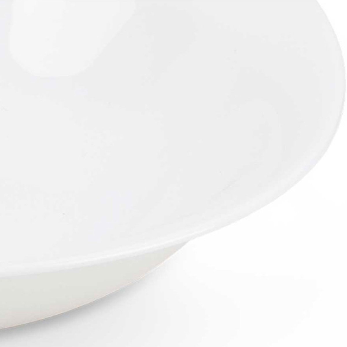 Service de 18 assiettes en verre opale blanc: plates, creuses et à dessert blanc, WADIGA