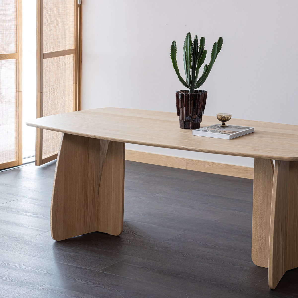 Table à manger en bois de chêne VEERE naturel, WOOOD