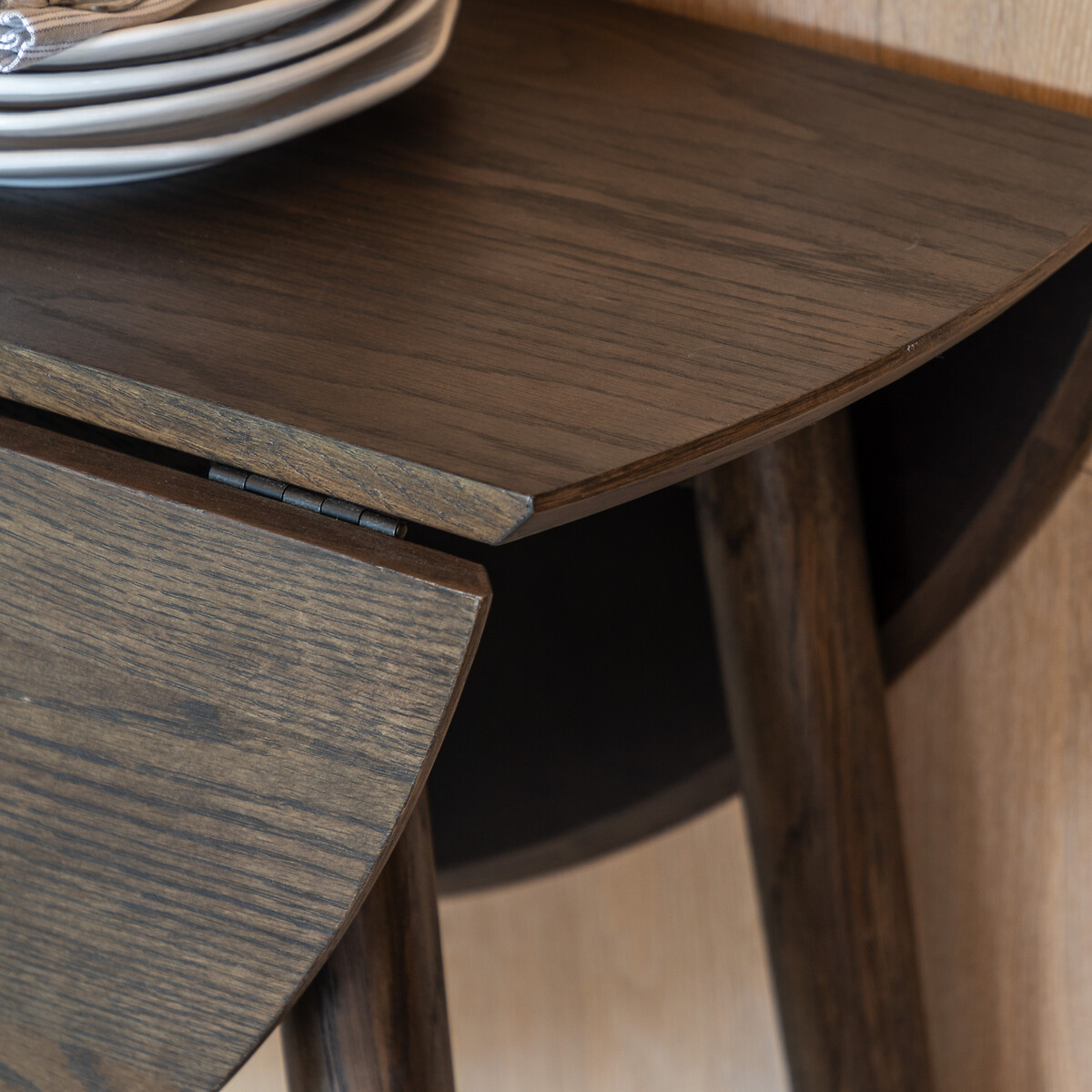 Hale Smoked Oak Round Folding Dining Table (Seats 4) smoked oak, ÉDITÉ