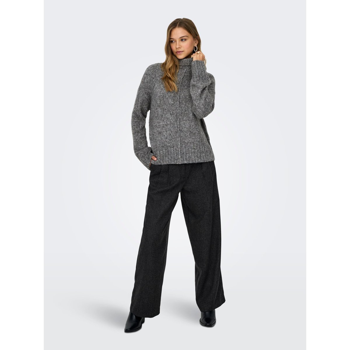 Pull En Maille medium grey melange 1, JDY